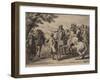 Cavalry Engagement, Engraved by Jan Van Huchtenburg (1647-1733), 1667-90-Adam Frans van der Meulen-Framed Giclee Print