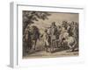 Cavalry Engagement, Engraved by Jan Van Huchtenburg (1647-1733), 1667-90-Adam Frans van der Meulen-Framed Giclee Print