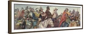 Cavalry Escorting Prisoners (Drawing)-Charles Cattermole-Framed Premium Giclee Print