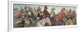 Cavalry Escorting Prisoners (Drawing)-Charles Cattermole-Framed Premium Giclee Print