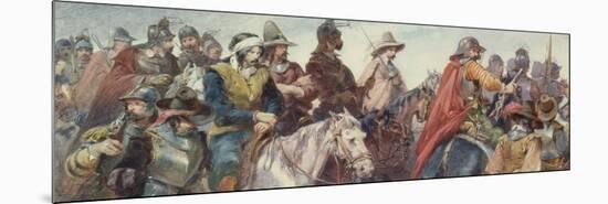 Cavalry Escorting Prisoners (Drawing)-Charles Cattermole-Mounted Giclee Print