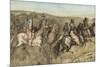 Cavalry Exercise in a Meadow. Constantin Guys; French, 1802-1892. Date: 1855-1870. Dimensions: 1...-Constantin Guys-Mounted Poster