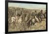 Cavalry Exercise in a Meadow. Constantin Guys; French, 1802-1892. Date: 1855-1870. Dimensions: 1...-Constantin Guys-Framed Poster