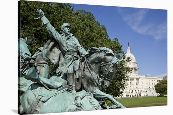 Cavalry Group on the Ulysses S. Grant Memorial in Washington, DC-Paul Souders-Stretched Canvas