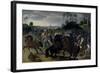 Cavalry in Combat at the Foot of a Hill-Sebastian Vrancx-Framed Giclee Print