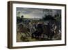 Cavalry in Combat at the Foot of a Hill-Sebastian Vrancx-Framed Giclee Print
