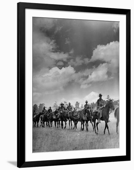 Cavalry in Maneuvers at Ft. Francis Warren-Horace Bristol-Framed Photographic Print