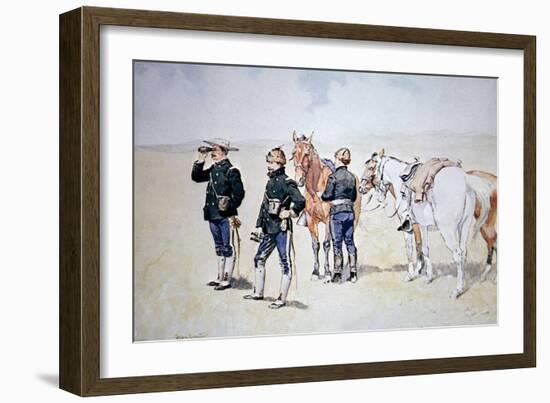 Cavalry Scouts, c.1890-Frederic Sackrider Remington-Framed Giclee Print