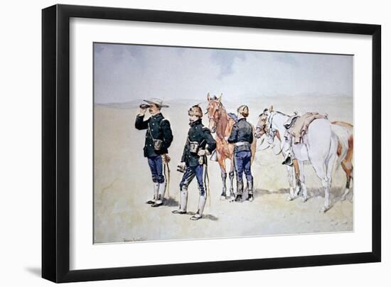 Cavalry Scouts, c.1890-Frederic Sackrider Remington-Framed Giclee Print