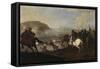 Cavalry Skirmish-Aniello Falcone-Framed Stretched Canvas