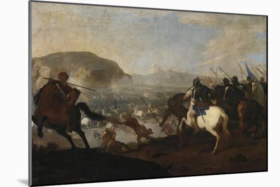 Cavalry Skirmish-Aniello Falcone-Mounted Giclee Print