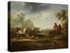 Cavalry Skirmish-A. van Hoef-Stretched Canvas