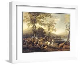 Cavalry Skirmish-Abraham van Calraet-Framed Art Print