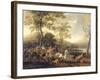 Cavalry Skirmish-Abraham van Calraet-Framed Art Print