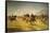 Cavalry Units During Exercise-null-Framed Stretched Canvas