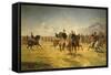 Cavalry Units During Exercise-null-Framed Stretched Canvas