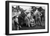 Cavalrymen Preparing for Sunday Parade, 1896-null-Framed Giclee Print