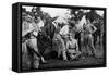 Cavalrymen Preparing for Sunday Parade, 1896-null-Framed Stretched Canvas