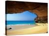 Cave at French Bay, San Salvador Island, Bahamas-Greg Johnston-Stretched Canvas