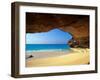 Cave at French Bay, San Salvador Island, Bahamas-Greg Johnston-Framed Photographic Print