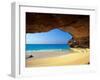 Cave at French Bay, San Salvador Island, Bahamas-Greg Johnston-Framed Photographic Print