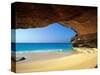 Cave at French Bay, San Salvador Island, Bahamas-Greg Johnston-Stretched Canvas