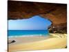 Cave at French Bay, San Salvador Island, Bahamas-Greg Johnston-Stretched Canvas