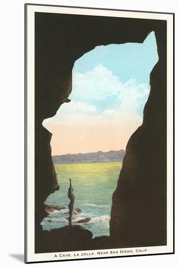 Cave at La Jolla, California-null-Mounted Art Print