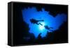 Cave Diving-Rich Carey-Framed Stretched Canvas