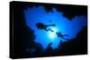 Cave Diving-Rich Carey-Stretched Canvas