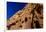 Cave dwellings on the Cliffside of Pueblo Indian Ruins in Bandelier National Monument, USA-Laura Grier-Framed Photographic Print