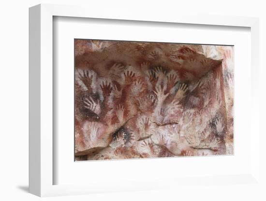 Cave Hand Paintings, Dated to around 550 BC. Cueva De Las Manos, Argentina, March 2010-Mark Taylor-Framed Photographic Print