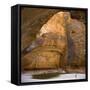 Cave in Waterfall Undercut-Tony Waltham-Framed Stretched Canvas