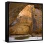 Cave in Waterfall Undercut-Tony Waltham-Framed Stretched Canvas