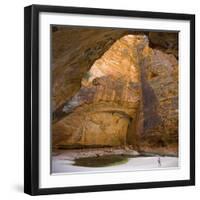 Cave in Waterfall Undercut-Tony Waltham-Framed Photographic Print