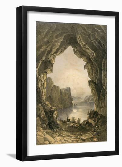Cave Lake Oulunjour-null-Framed Art Print