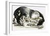 Cave Man Cooking-null-Framed Giclee Print