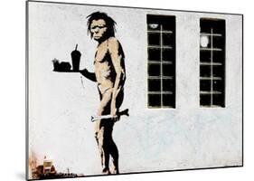 Cave Man Fast Food-Banksy-Mounted Giclee Print