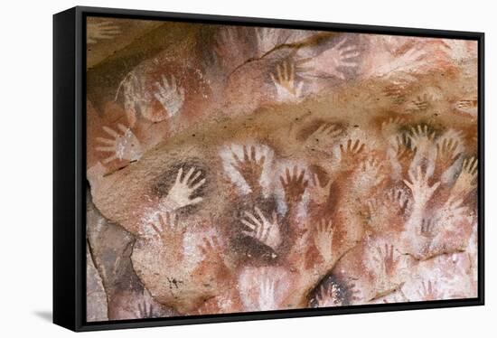 Cave of Hands in Patagonia, Argentina-Paul Souders-Framed Stretched Canvas