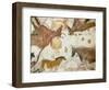 Cave of Lascaux, Ceiling of the Diverticulum: a Horse and Three Cows, C. 17,000 BC-null-Framed Giclee Print