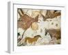 Cave of Lascaux, Ceiling of the Diverticulum: a Horse and Three Cows, C. 17,000 BC-null-Framed Giclee Print