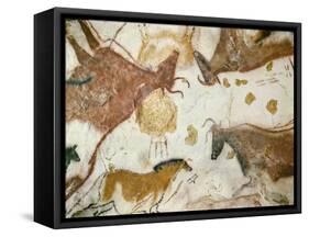 Cave of Lascaux, Ceiling of the Diverticulum: a Horse and Three Cows, C. 17,000 BC-null-Framed Stretched Canvas