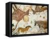 Cave of Lascaux, Ceiling of the Diverticulum: a Horse and Three Cows, C. 17,000 BC-null-Framed Stretched Canvas