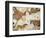Cave of Lascaux, Ceiling of the Diverticulum: a Horse and Three Cows, C. 17,000 BC-null-Framed Premium Giclee Print