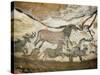 Cave of Lascaux, Great Hall, Left Wall: First Bull, Red Horse, Brown Horses, C. 17,000 BC-null-Stretched Canvas