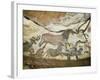 Cave of Lascaux, Great Hall, Left Wall: First Bull, Red Horse, Brown Horses, C. 17,000 BC-null-Framed Giclee Print