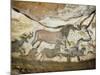 Cave of Lascaux, Great Hall, Left Wall: First Bull, Red Horse, Brown Horses, C. 17,000 BC-null-Mounted Giclee Print