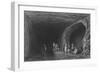 Cave of the School of the Prophets, in Mount Carmel-William Henry Bartlett-Framed Giclee Print