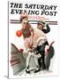 "Cave of the Winds" Saturday Evening Post Cover, August 28,1920-Norman Rockwell-Stretched Canvas