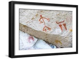 Cave painting at Cueva de las Mano (Cave of Hands), UNESCO World Heritage, Patagonia, Argentina-Alex Treadway-Framed Photographic Print